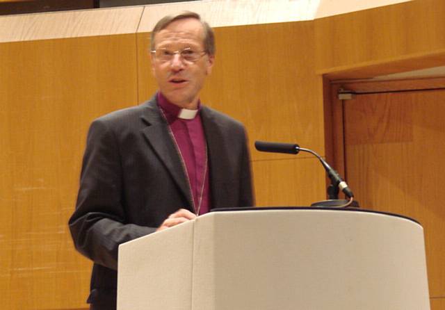 Bishop Richard Inwood addressing the audience