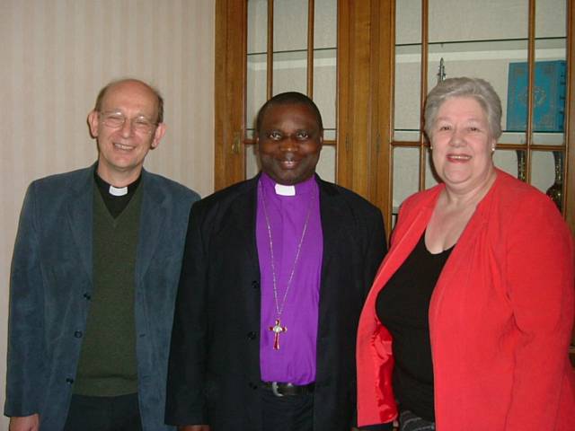 Archdeacon Mark and President Barbara with Bishop Ise-somo 